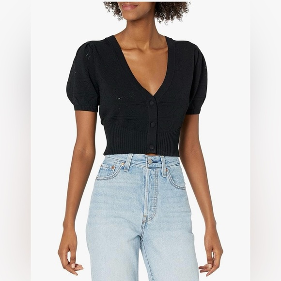 For Love & Lemons Neve Crop Cardigan Sweater - Picture 1 of 6